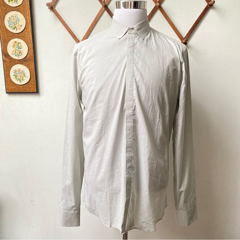 Neil Barrett Hidden Button Dress Shirt 17 43